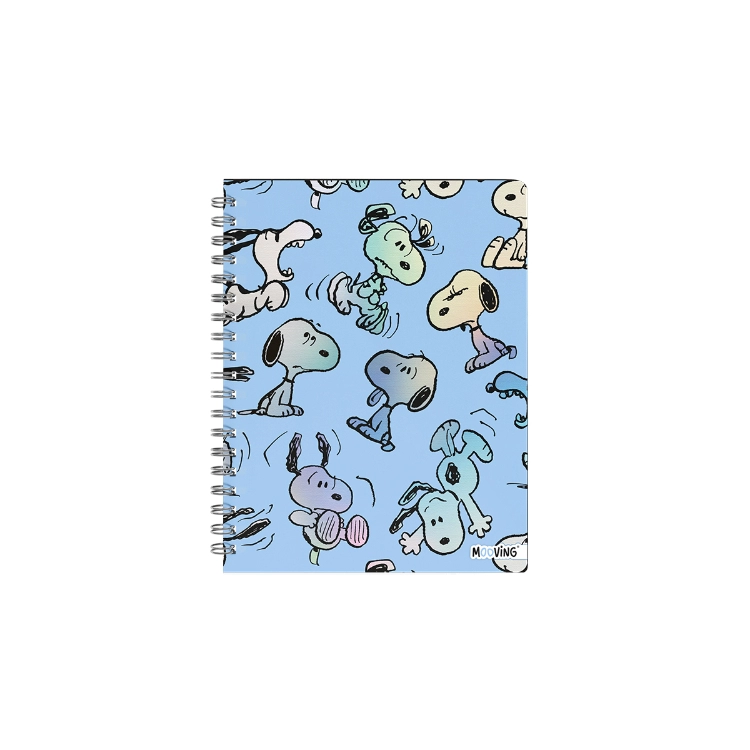 Cuaderno Con Espiral Tapa Dura Mooving Snoopy 80 hojas A5 16x21 Art.1205134